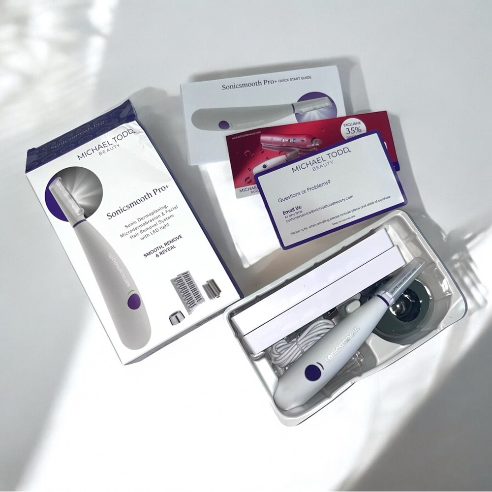 Michael Todd Beauty Sonicsmooth Pro+  Sonic Dermaplaning & Exfoliation- OPEN BOX